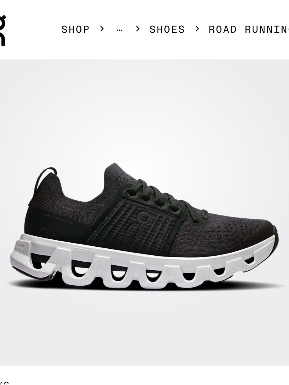 On Running Women's Cloud-Style Trainer - Black/White